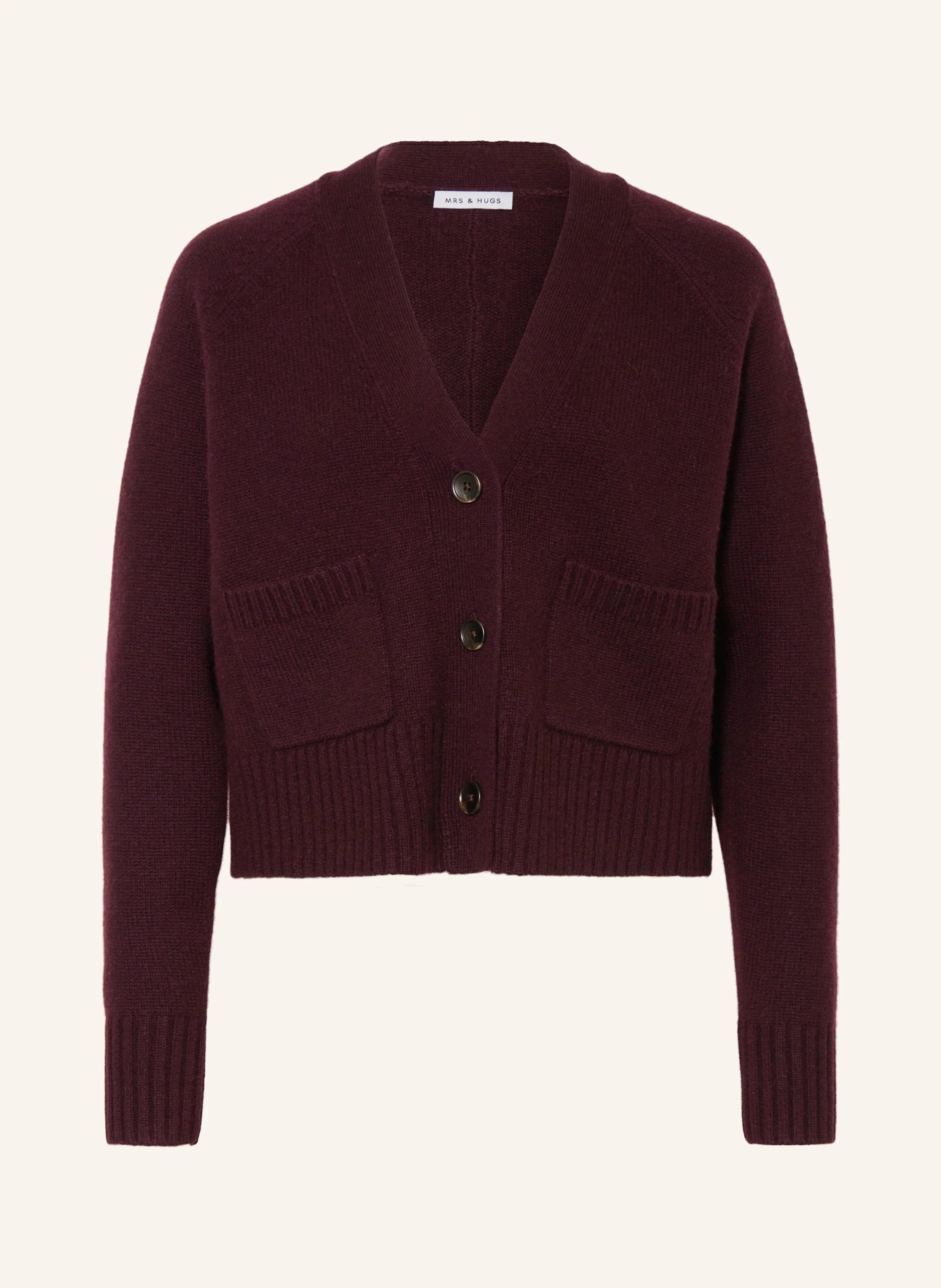 MRS & HUGS Strickjacke mit Cashmere in dunkelrot | Breuninger (DACH)