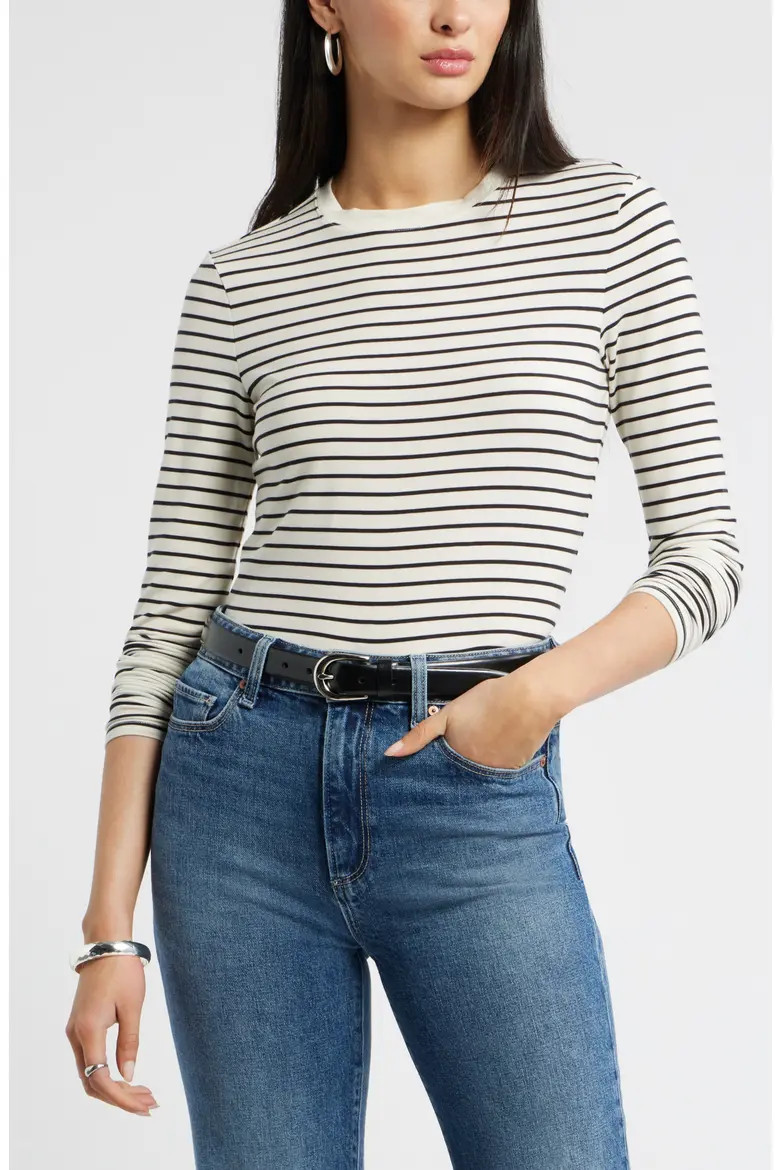 Nordstrom Long Sleeve Crewneck T-Shirt (Women) | Nordstrom | Nordstrom