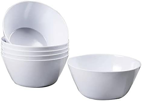 AmazonCommercial 8 oz. White Melamine Bowl - 6 Piece Set | Amazon (US)