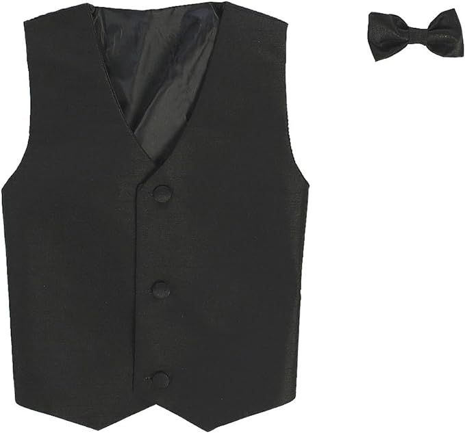 Vest and Clip On Bowtie set - Multiple Colors - Baby Infant Toddler Boys Tween Sizes | Amazon (US)