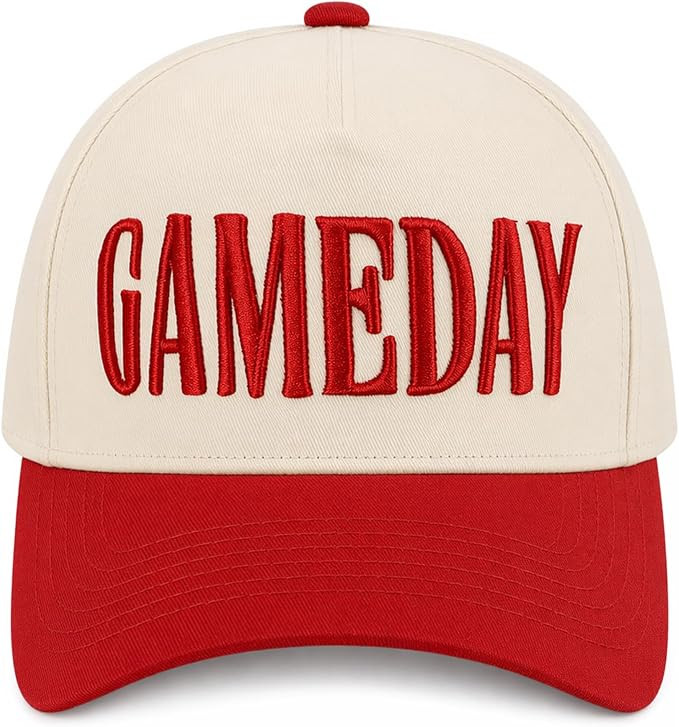 Game Day Hat for Men Women, Vintage Embroidered Baseball Cap | Trucker Hats, Game Day Outfit for ... | Amazon (US)