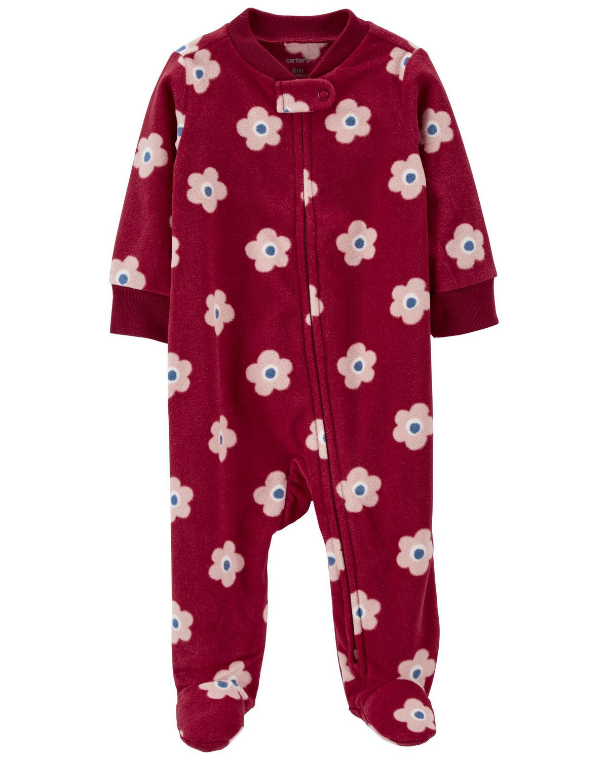 Multi Baby Floral 2-Way Zip Fleece Sleep & Play Pajamas | carters.com | Carter's