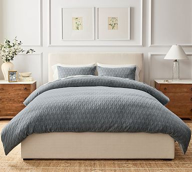 Drew Cotton Chenille Duvet Cover | Pottery Barn (US)