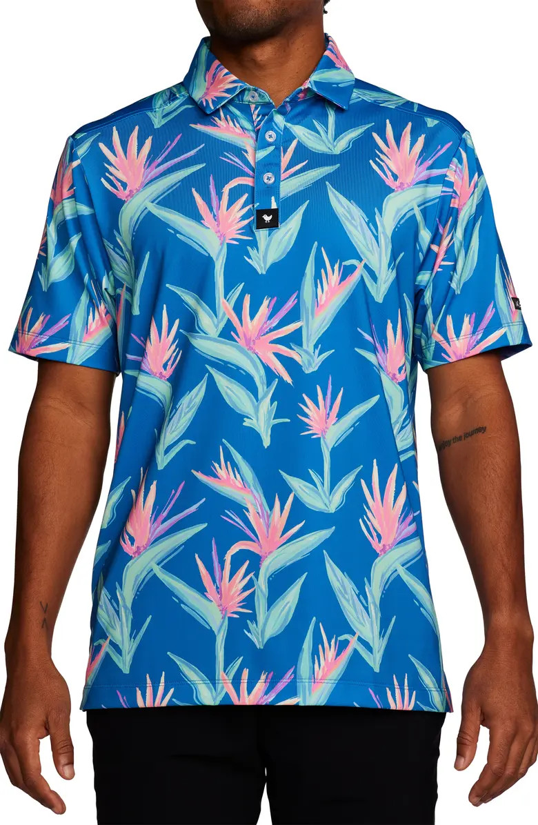 Bad Birdie Paradiso Floral Performance Golf Polo | Nordstrom | Nordstrom