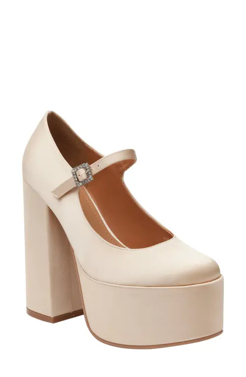 Lisa Vicky Vault Platform Mary Jane Pump in Champagne at Nordstrom, Size 9.5 | Nordstrom