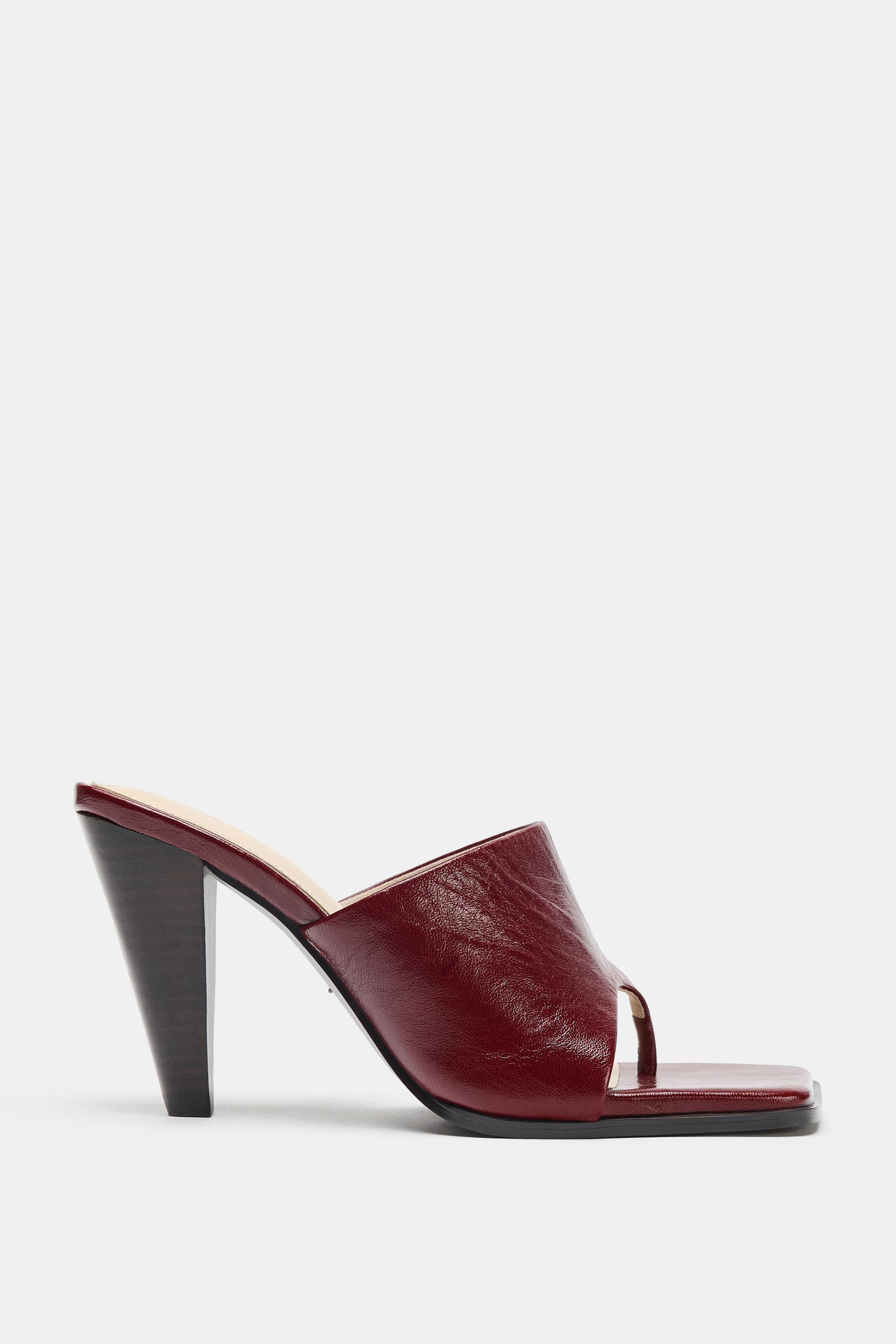 LIMITED EDITION LEATHER HEELED SANDALS | Zara UK