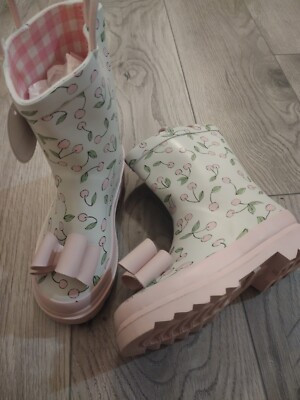 Sweet Honey Girls Rain Boots Cherries Pink Bows Size 11 NWT  | eBay | eBay US