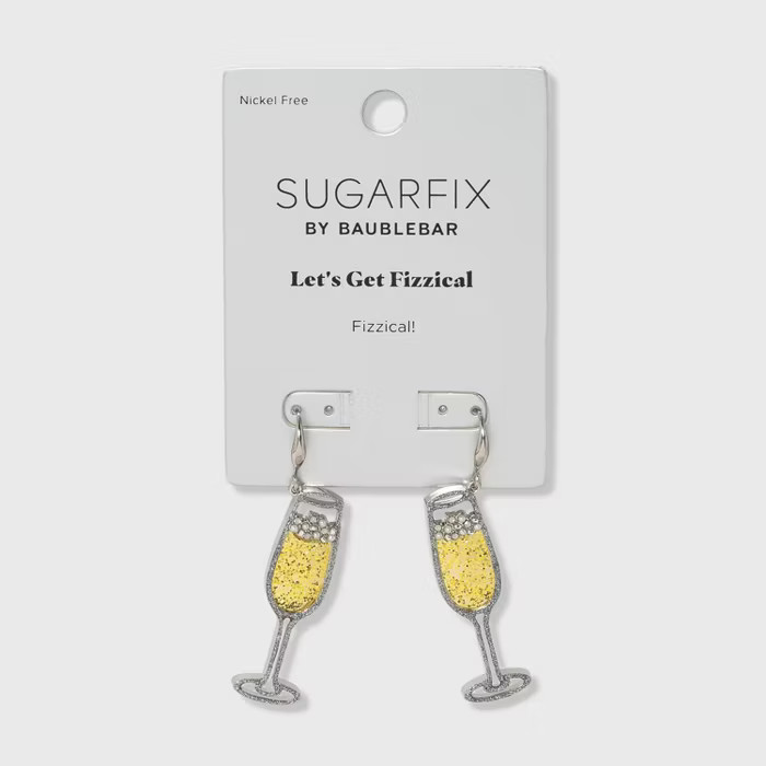 SUGARFIX by BaubleBar Champagne Glass Drop Earrings - Gold | Target