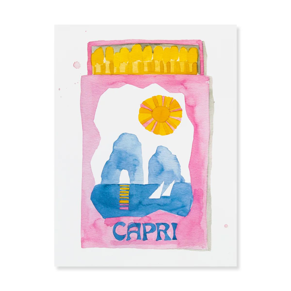 Capri Matchbook Watercolor Print | Furbish Studio
