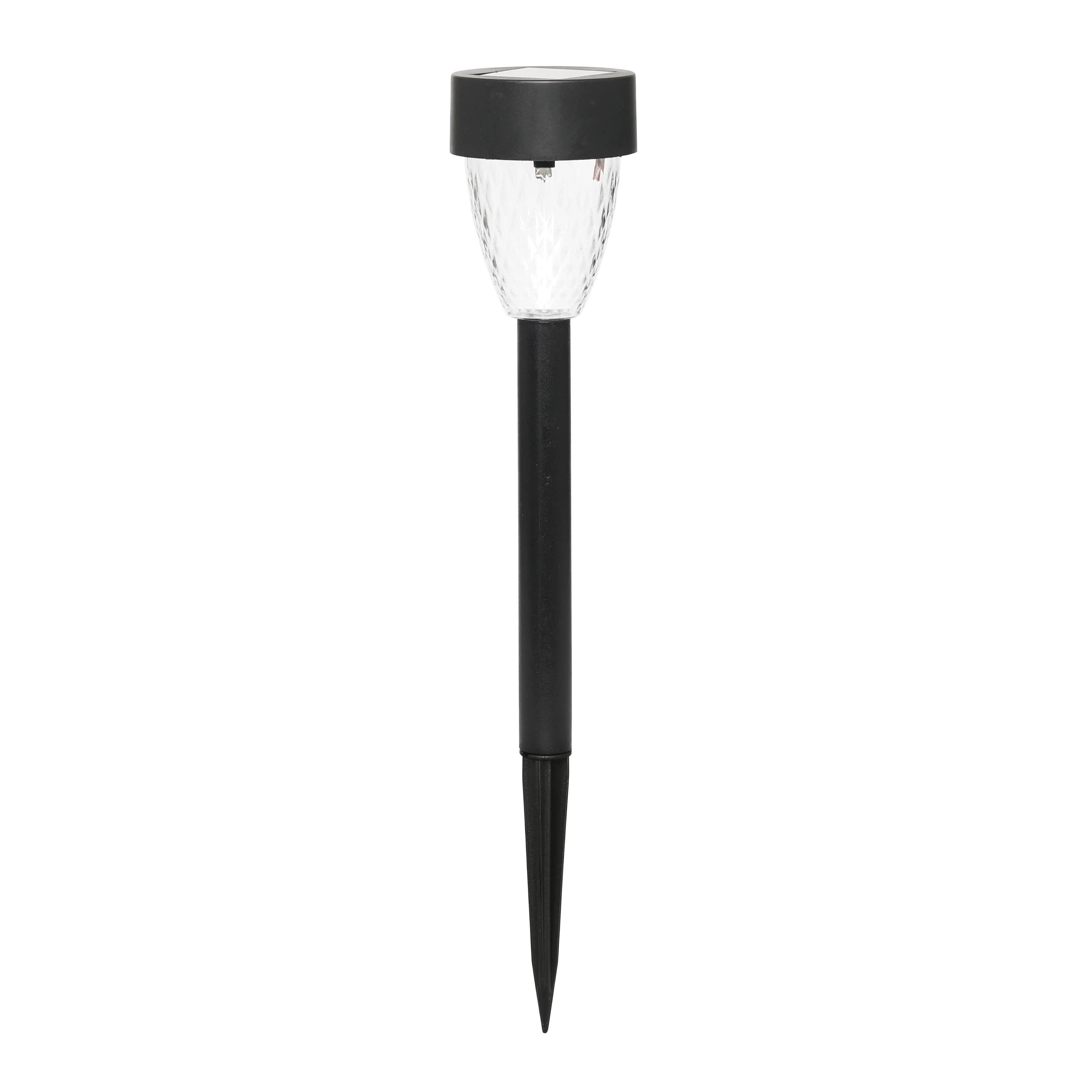 Mainstays Solar Powered Black Tapered LED Path Light, 5 Lumens | Walmart (US)