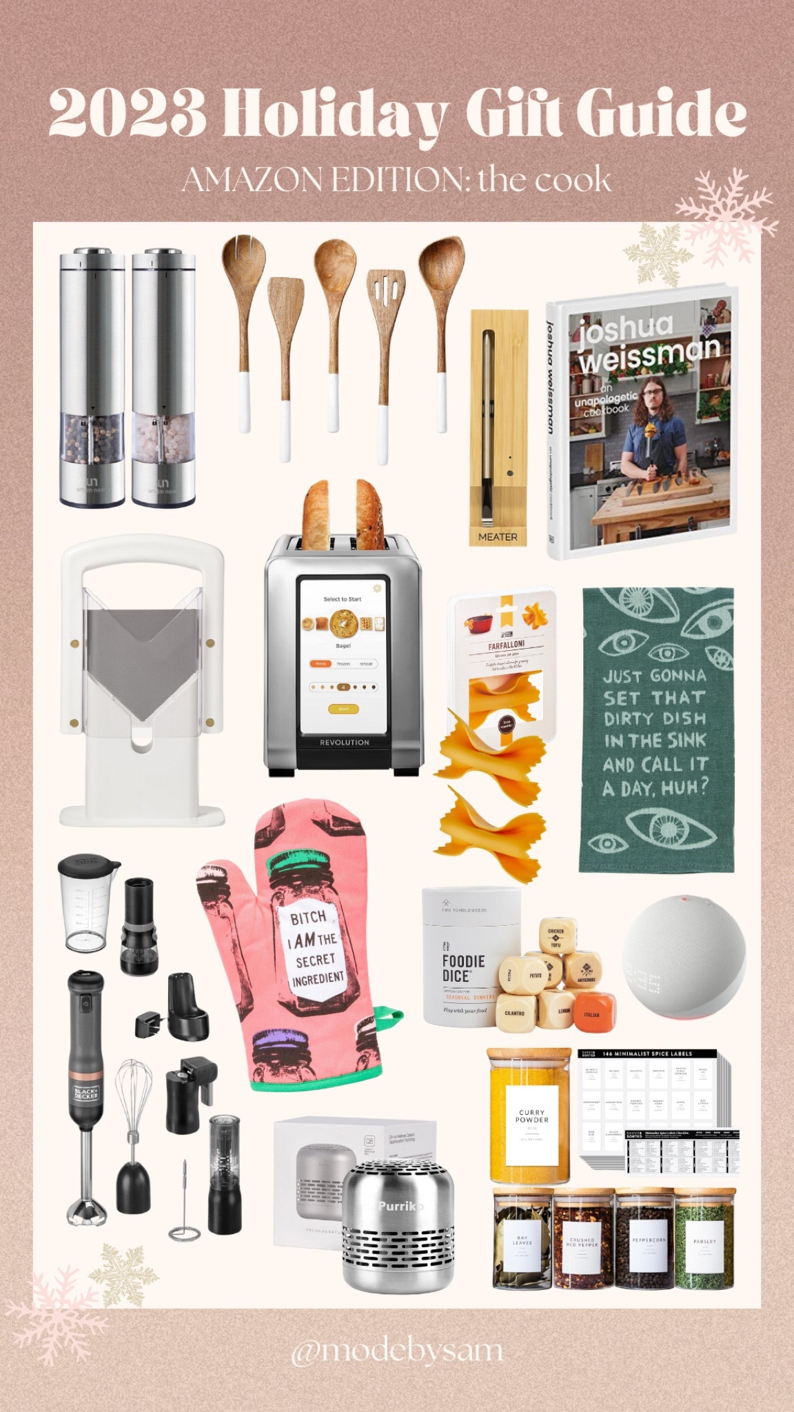 Amazon gift guide for the cook! 🎅🏼❤️

Gifts for him, gifts for her, gifts for the in-laws!
 

#LTKSeasonal #LTKGiftGuide #LTKHoliday
