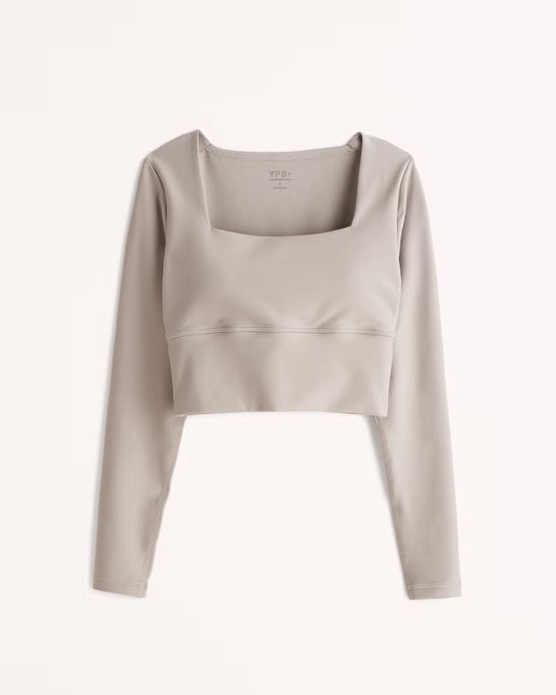 YPB sculptLUX Long-Sleeve Slim Squareneck Top | Abercrombie & Fitch (US)