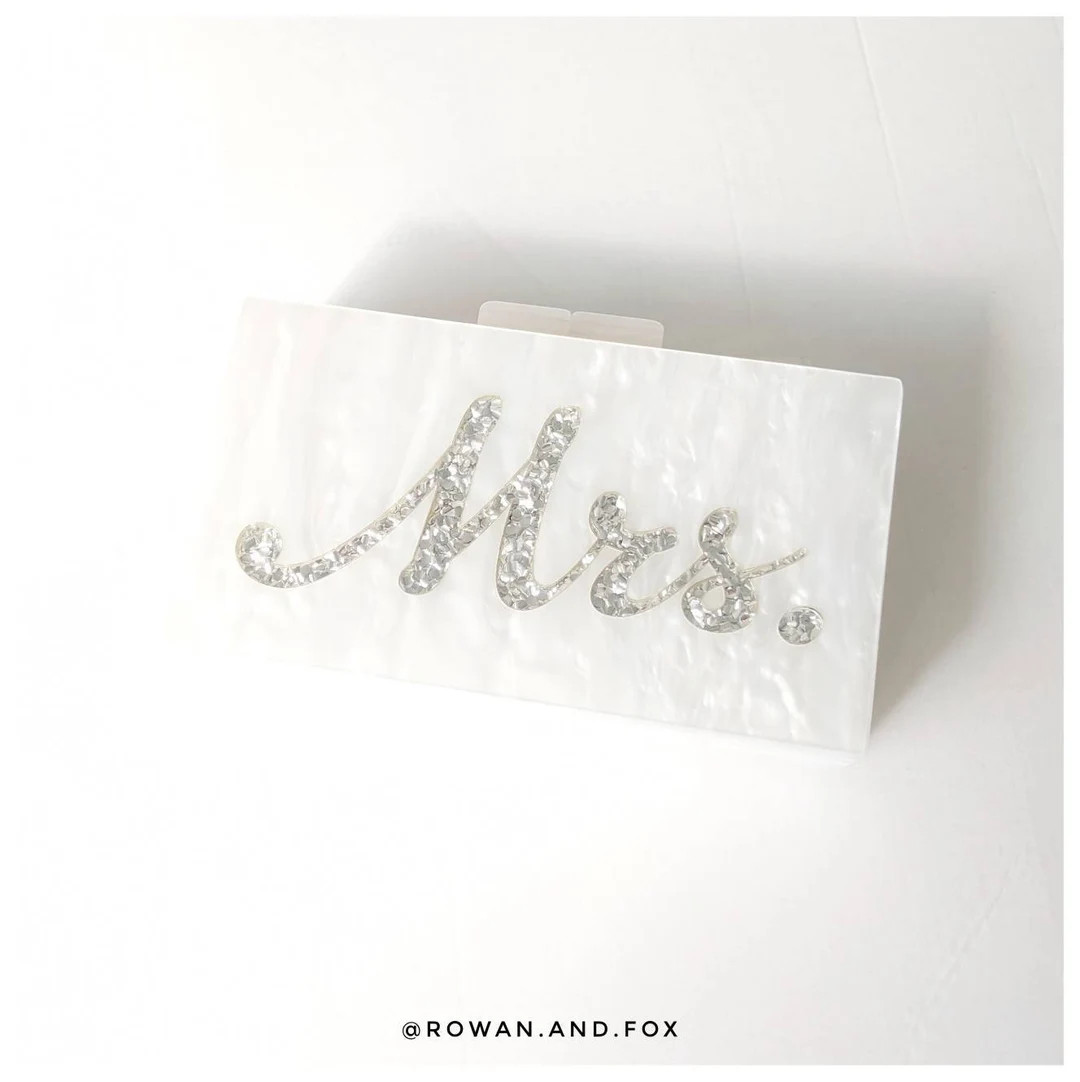 Wedding Day and Honeymoon 'mrs' Box Clutch Bag - Etsy UK | Etsy (UK)