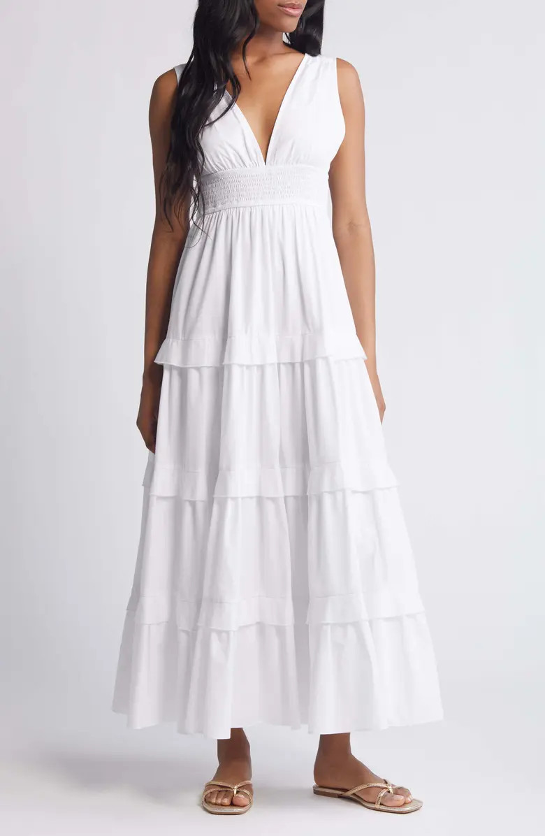 V-Neck Tiered Maxi Dress | Nordstrom