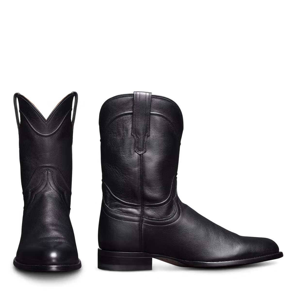 The Earl in Midnight Cowhide - Men's Roper Boot | Tecovas | Tecovas