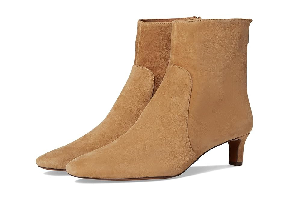 Madewell Dimes Kitten Heel Boot - Suede (Tawny Khaki) Women's Boots | Zappos
