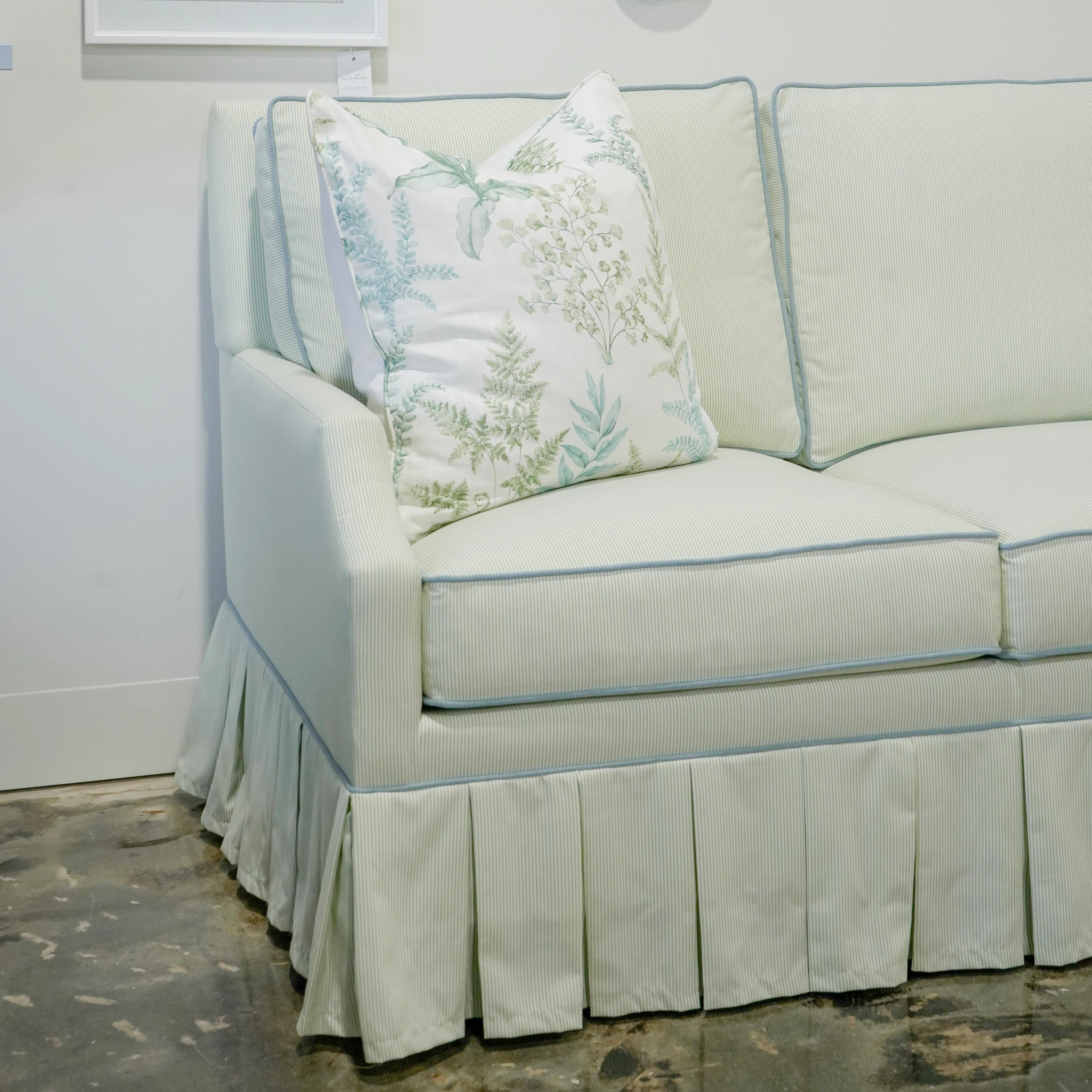 Alice Sofa in Zesty Stripe Performance | Mae Davis Interiors