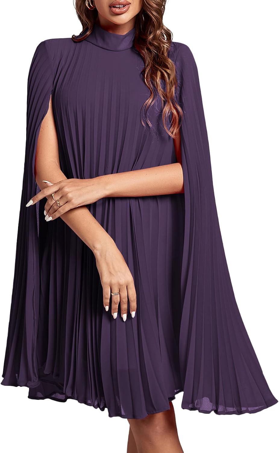 Women's Cloak Sleeve Party Midi Dress | Amazon (US)