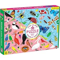 Amazon.com: Mudpuppy Bugs and Birds Double-Sided Puzzle, 100 Pieces, 22” x 16.5” – Perfect ... | Amazon (US)