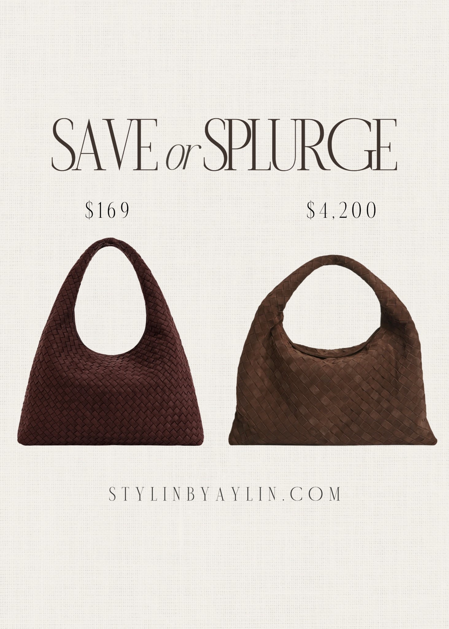 Save or Splurge!🫶🏻 Loving the deep chocolate suede this season. Both of these bags are beautiful and will be on repeat this fall. #stylinbyaylin

#LTKStyleTip #LTKItBag #LTKSeasonal