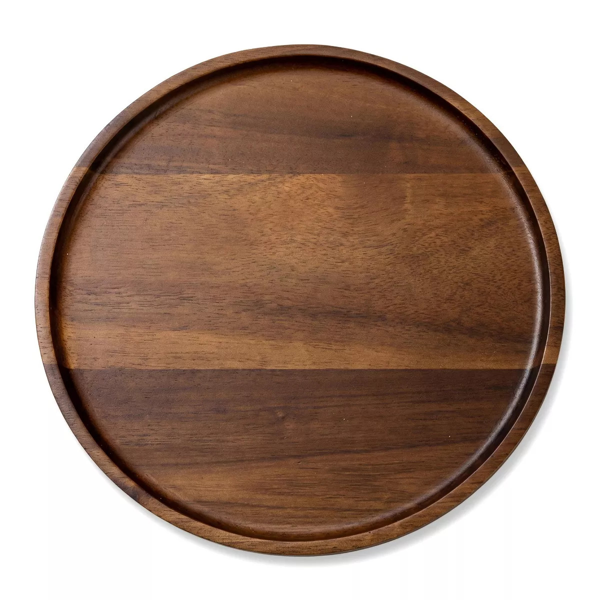 Zeus & Ruta Large Acacia Wood Round Serving Tray, Coffee Tea Tray for Cups, Fruit, Dessert & Snac... | Target