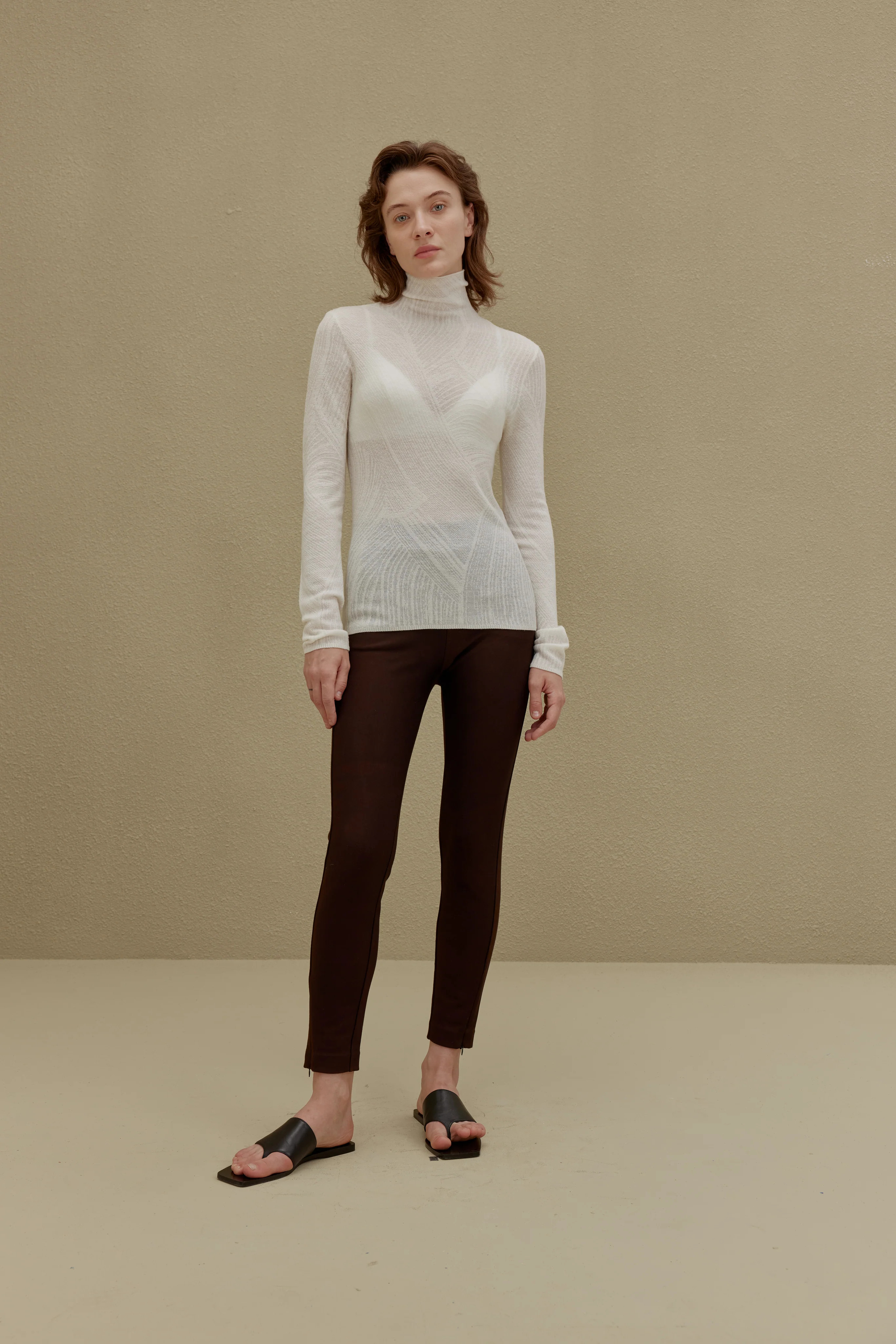 Classic Merino Wool Jacquard Turtleneck Sweater | NEIWAI