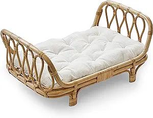 BEBE BASK Premium Rattan Baby Doll Bed - Handcrafted Boho Baby Doll Crib - Perfect First Wooden D... | Amazon (US)