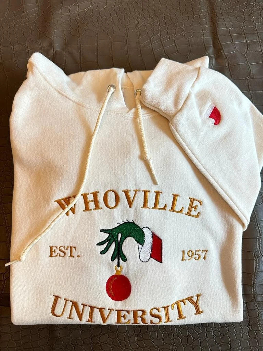 Christmas Hoodie Christmas Whoville University Embroidered - Etsy | Etsy (US)