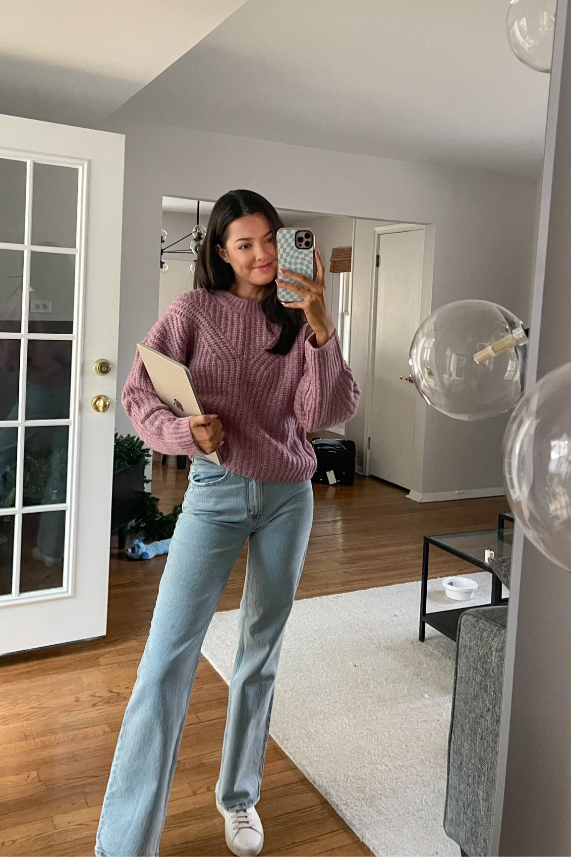 Wearing size 24 in the jeans, Small in sweater, TTS 8 in sneakers! 

#LTKFind #LTKHoliday #LTKSeasonal