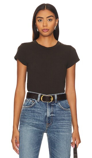 Juliette Slim T-Shirt in Wood | Revolve Clothing (Global)