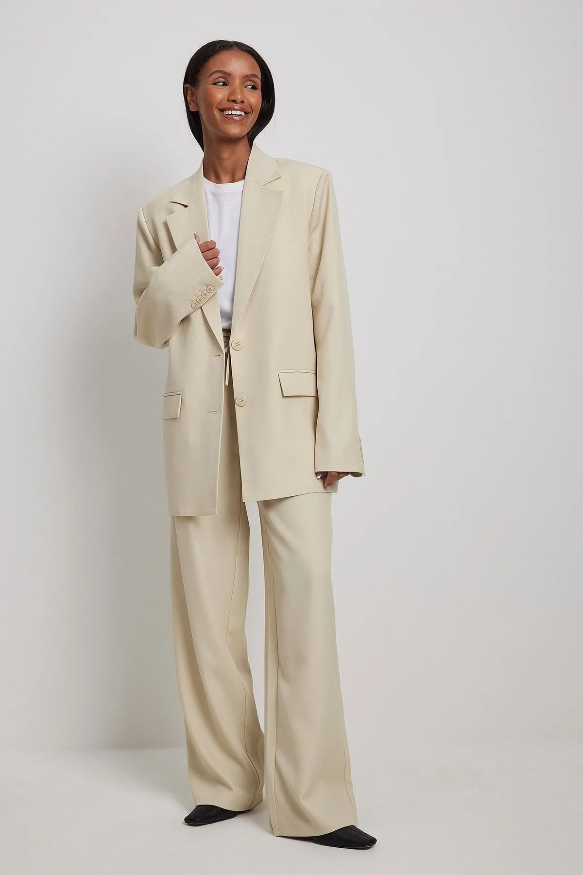 NA-KD Blazer - Beige - Regular Fit | Trendyol DE