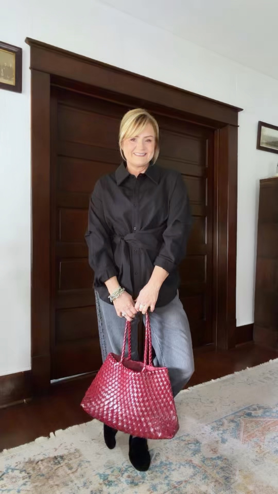OOTD everything is running true to size.   This bag is fantastic!!!

#LTKootd