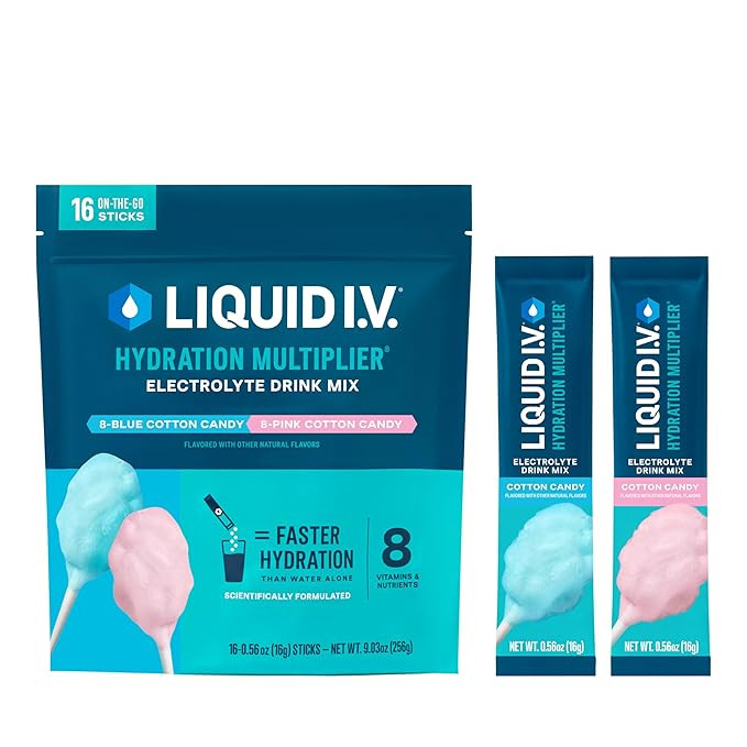 Liquid I.V.® Hydration Multiplier - Cotton Candy | Electrolyte Powder Drink Mix | 1 Pack (16 Ser... | Amazon (US)