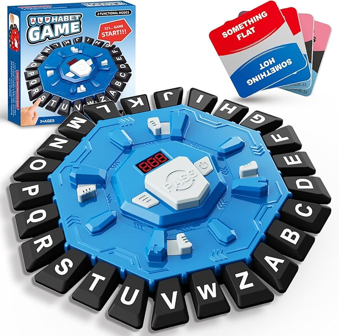 Word Game Family Board Game with Digital Display Timer and 2 Categories Modes Fun Fast-Paced 24-L... | Amazon (US)