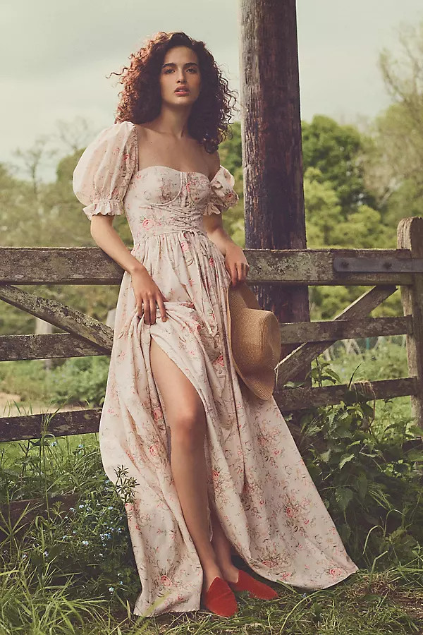 Selkie The Renaissance Gown By Selkie in Pink Size M | Anthropologie (US)