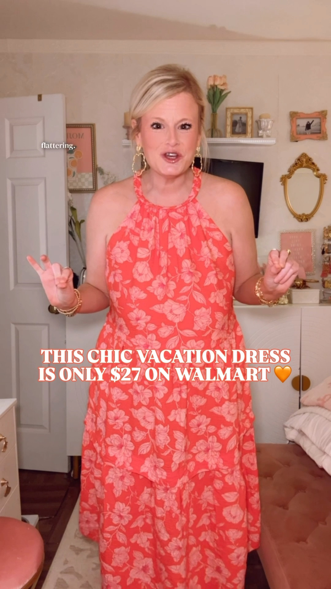 The Chic Vacation Dress That Is $27 at Walmart. 🧡

Finding a vacation dress that looks elevated, fits forgivingly, packs without a second thought, and does not cost a fortune is harder than it should be. This is that dress.

That coral and pink floral print. The braided halter neckline that makes the whole dress look like someone made a deliberate design decision. The tiered silhouette that moves when you walk and photographs beautifully from every angle. The kind of dress that gets compliments at dinner and then again the next morning.

Rayon and nylon blend. Lightweight and gauzy with that effortless drape that forgives everything and flatters everything. Packs flat. Shakes out wrinkle-free. Two side seam pockets. Back button and keyhole closure.

Medium, runs generous. Size down if between sizes. Also available in black and white.

If you are searching for:
vacation dress women
spring break dress women
resort dress women
summer dress women
beach vacation outfit
cruise outfit women
honeymoon dress women
tropical vacation outfit
This is the one. 🧡

She earns every compliment. Walmart delivers her right to your door.

vacation dress women, spring break dress women, resort dress women, summer dress women, beach dress women, beach vacation dress, cruise outfit women, cruise dress women, honeymoon dress women, tropical dress women, island dress women, resort wear women, halter dress women, braided halter dress, tiered midi dress women, floral midi dress women, floral halter dress, vacation outfit women, spring dress women, spring outfit women, summer outfit women, coral dress women, floral dress women, midi dress women, easy dress women, flowy dress women, travel dress women, travel outfit women, Walmart dress women, Walmart fashion finds, affordable vacation dress, look for less dress women
#LTKFindsUnder50 #LTKFindsUnder100 #LookForLess #VacationDress #VacationOutfit #WeddingGuestDress #WeddingGuestOutfit 

#LTKTravel #LTKSeasonal #LTKWedding