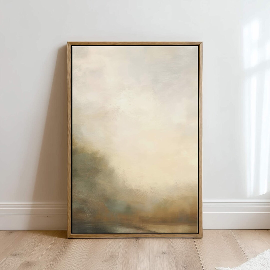 Plank & Pillow Framed Canvas Abstract Landscape Painting | Abstract Painting | Large Print | Floa... | Etsy (US)