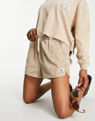 Quiksilver Summer Scoop chord shorts in beige | ASOS (Global)