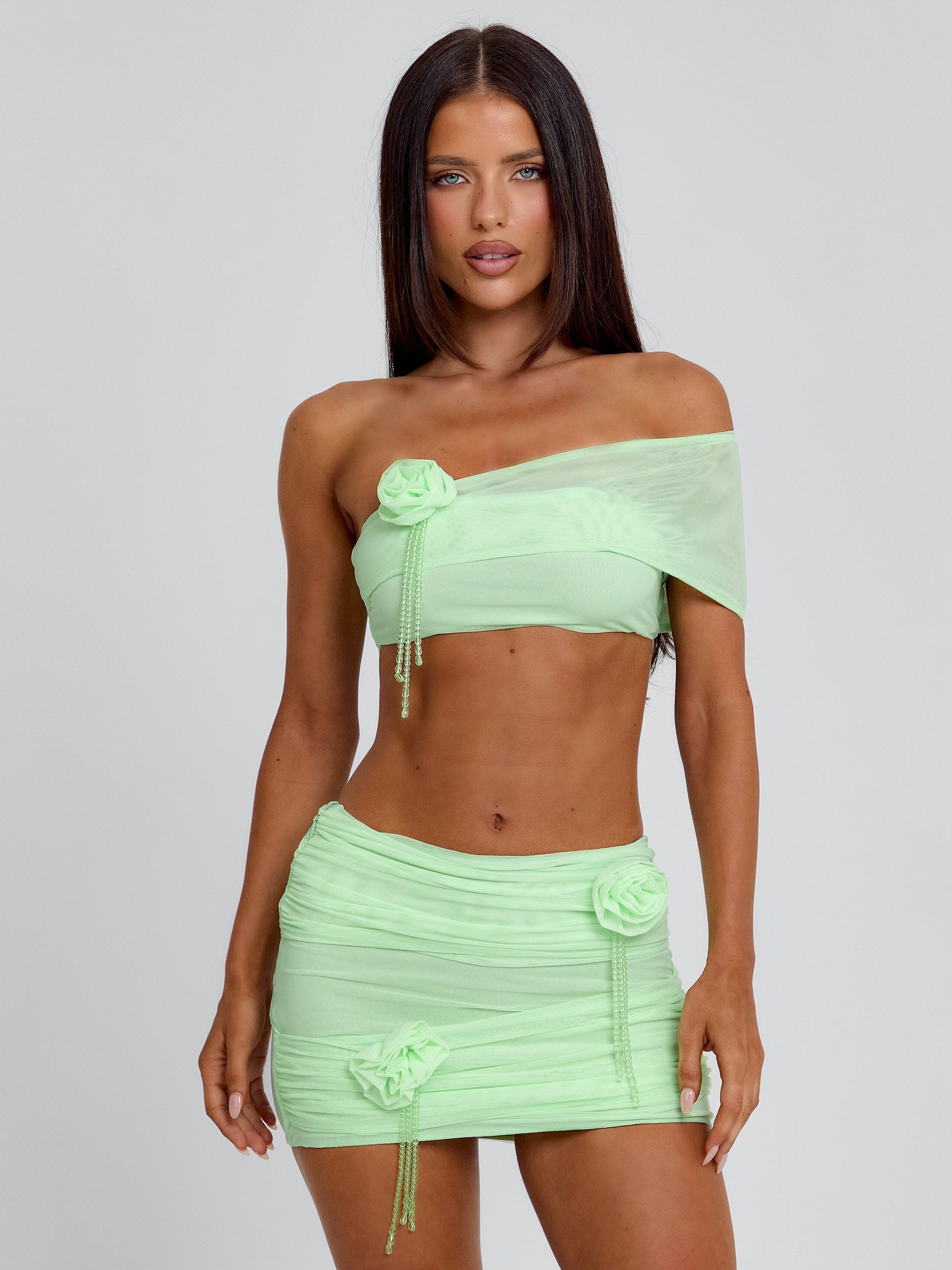 SELINE MINI SKIRT GREEN | Outcast (US & UK)
