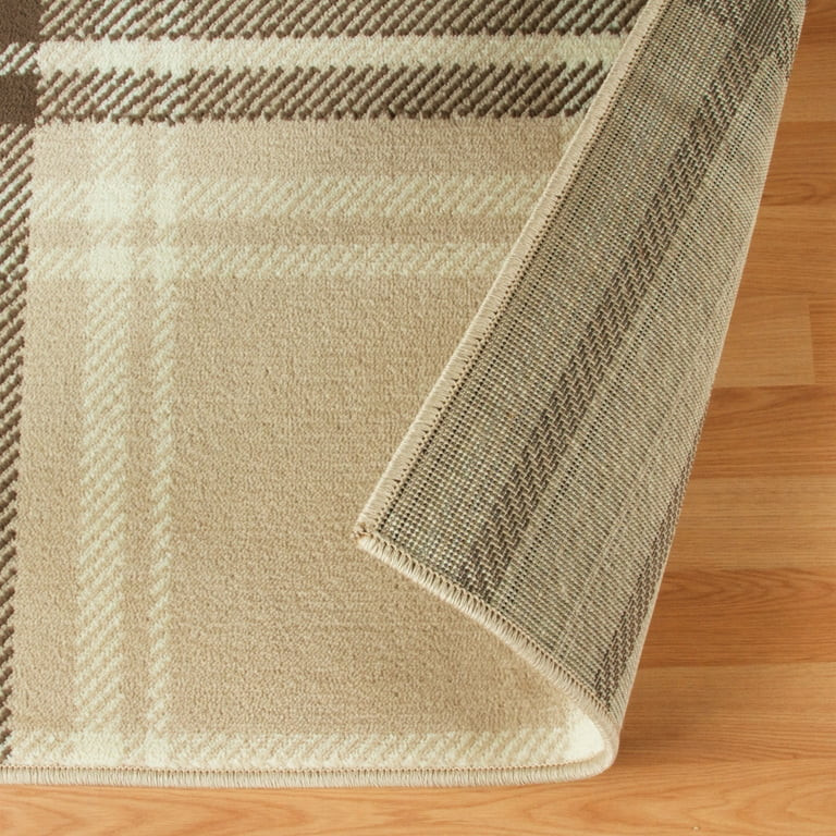 Impressions Zarzamora Modern Plaid Indoor Area Rug | Walmart (US)