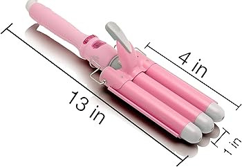Alure Three Barrel Hair Waver/Crimper with LCD Temperature Display - 1 Inch Ceramic Tourmaline Tr... | Amazon (US)
