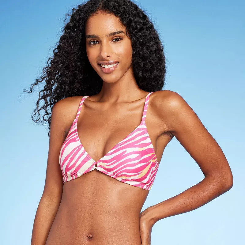 Women's Center Front Ring Triangle Bikini Top - Shade & Shore™ | Target