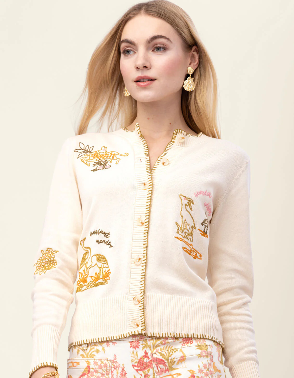 Chelsea Cardigan Alabaster | Spartina 449