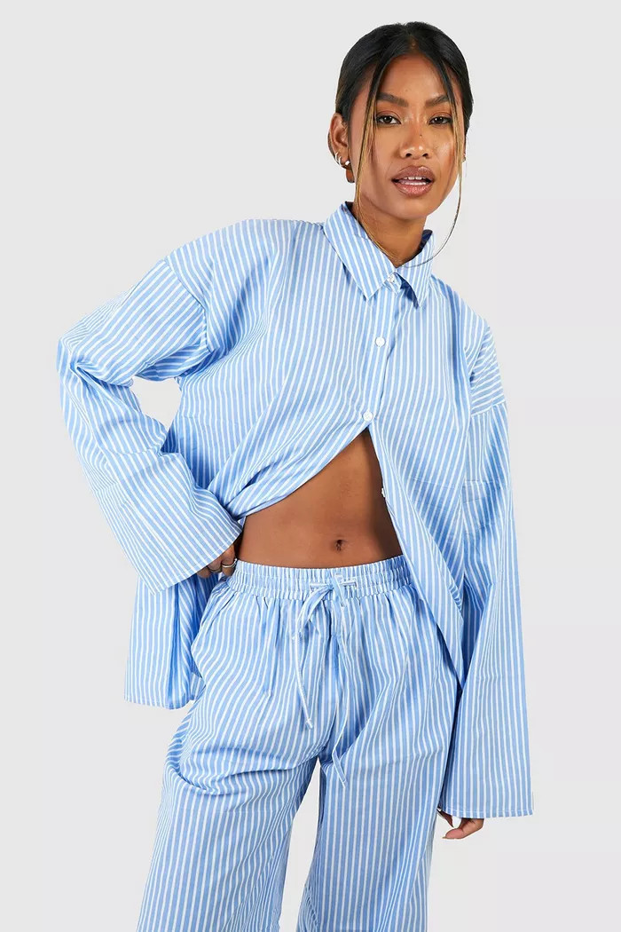 Stripe Oversized Shirt | Boohoo.com (UK & IE)