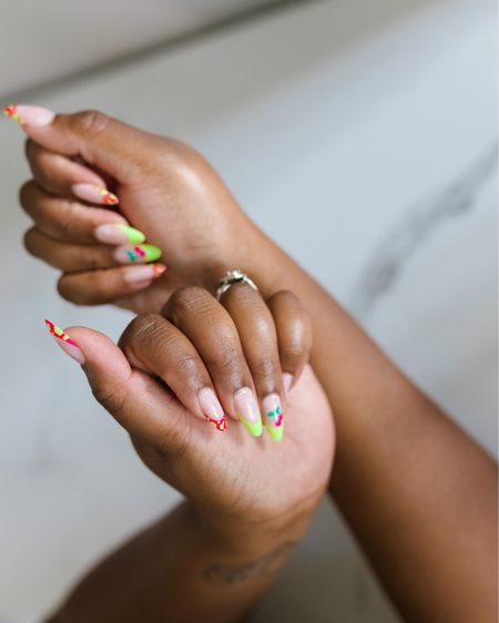 New nails 💅🏽 

I love press on nails! With the right prep they last for 2 weeks! 

Have fun this summer with fun nails at Walmart! 

#LTKbeauty #LTKstyletip