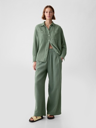 Crinkle Gauze Big Shirt | Gap (US)