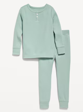 Snug-Fit Ribbed Henley Pajama Set for Toddler &amp;amp; Baby | Old Navy (US)