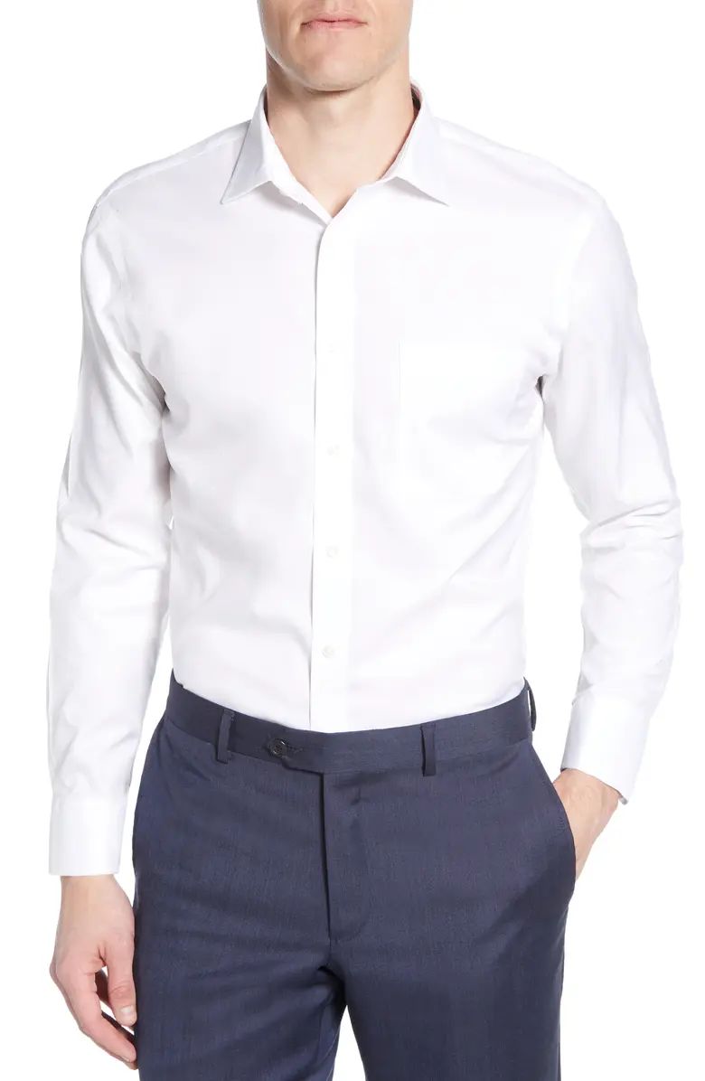 Men's Shop Smartcare™ Trim Fit Solid Dress Shirt | Nordstrom