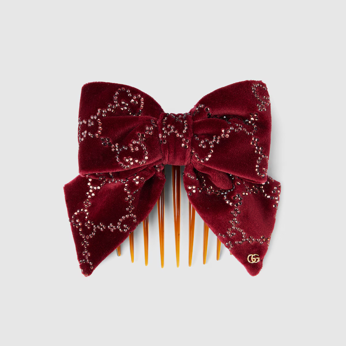 Gucci - Soft velvet hair slide with crystals | Gucci (US)