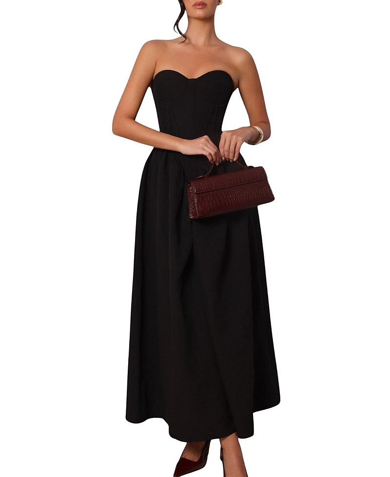Heiress Beverly Hills Strapless Corset Cotton Poplin Maxi Dress | Bloomingdale's (US)